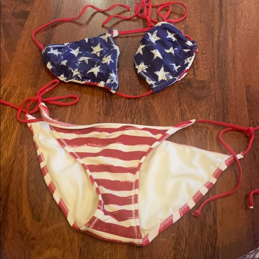 reversible american flag swimsuit